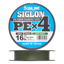 Шнур плетеный Sunline Siglon PE X4 #1,0 0,171мм 300м (dark green)