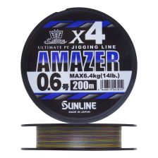 Шнур плетеный Sunline Amazer X4 #0,6 0,128мм 200м (multicolor)