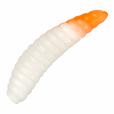 Приманка силиконовая Boroda Baits Salo 35мм Floating #Белый/Ярко-оранжевый