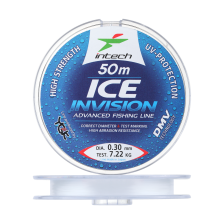 Леска монофильная Intech Invision Ice Line 0,30мм 50м (clear)