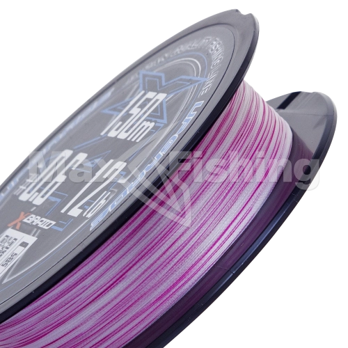 Шнур плетеный YGK X-Braid Upgrade PE X4 #0,6 0,128мм 150м (pink/white) - 3 рис.