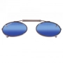 Поляризационная накладка Flying Fisherman Clip-On SpringLock 7507/Small Oval Smoke-Blue Mirror