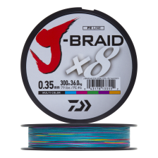 Шнур плетеный Daiwa J-Braid X8 #6 0,35мм 300м (multicolor)