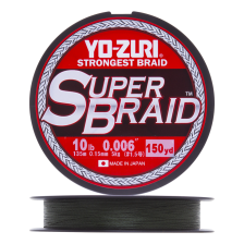 Шнур плетеный Yo-Zuri PE Superbraid 0,15мм 135м (dark green)