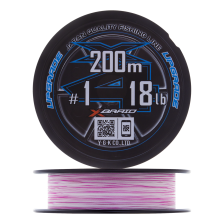 Шнур плетеный YGK X-Braid Upgrade PE X4 #1,0 0,165мм 200м (pink/white)