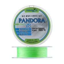 Шнур плетеный Hanzo Pandora Premium X8 #1 0,165мм 150м (flash green)