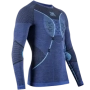 Термокофта X-Bionic Men's Baselayer Long Sleeve Merino Shirt Round Neck 2XL Dark Ocean/Sky Blue