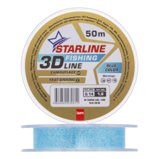 Леска монофильная IAM Starline 3D Line Pixel 0,14мм 50м (blue)