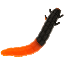 Приманка силиконовая Soorex Pro King Worm 55мм Cheese #304 Black/Orange