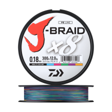 Шнур плетеный Daiwa J-Braid X8 #1,5 0,18мм 300м (multicolor)