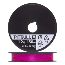 Шнур плетеный Shimano Pitbull 8+ #1,2 0,185мм 150м (tracer pink)