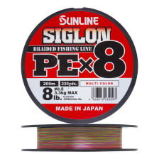 Шнур плетеный Sunline Siglon PE X8 #0,5 0,121мм 200м (multicolor)
