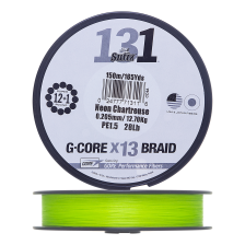 Шнур плетеный Sufix 131 G-Core X13 Braid #1,5 0,205мм 150м (neon chartreuse)