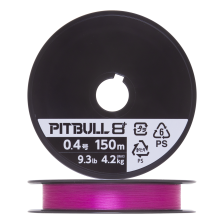 Шнур плетеный Shimano Pitbull 8+ #0,4 0,104мм 150м (tracer pink)