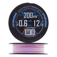 Шнур плетеный YGK X-Braid Upgrade PE X4 #0,6 0,128мм 200м (pink/white)