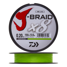 Шнур плетеный Daiwa J-Braid X8 #2 0,20мм 150м (chartreuse)