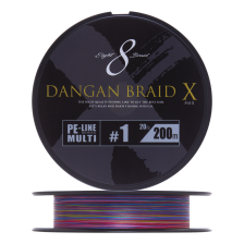 Шнур плетеный Major Craft Dangan Braid X Line PE X8 #1,0 200м (multicolor)