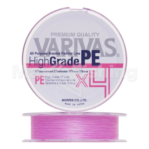 Шнур плетеный Varivas High Grade PE X4 #0,8 0,148мм 150м (milky pink)