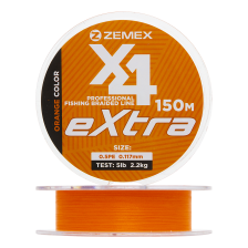 Шнур плетеный Zemex Extra X4 #0,5 0,117мм 150м (orange)