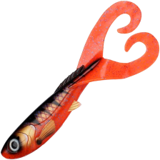 Приманка силиконовая Abu Garcia Beast Twin Tail New 21см #Red Tiger