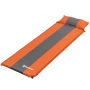 Коврик самонадувающийся Nisus N-005P-OG с подушкой 30-170x65x5см серый/оранжевый