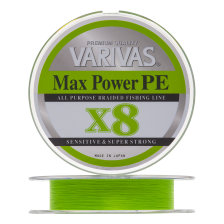 Шнур плетеный Varivas Max Power PE X8 #0,6 0,128мм 200м (lime green)