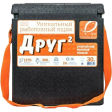 Ящик рыболовный Camping World Друг-2+ 30л оригинальная система крепления, с карманом