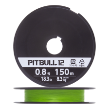 Шнур плетеный Shimano Pitbull 12 #0,8 0,148мм 150м (lime green)