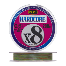 Шнур плетеный Duel Hardcore PE X8 #0,6 0,132мм 200м (5color)