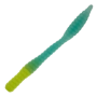 Приманка силиконовая Soorex Pro Soorex Worm 80мм Cheese #216 Chartreuse/Blue glow