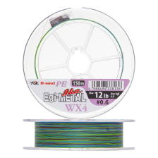 Шнур плетеный YGK G-Soul PE Egi-Metal WX4 #0,6 0,128мм 150м (multicolor)