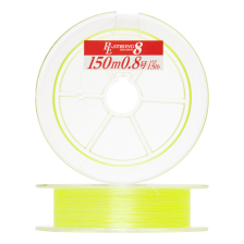Шнур плетеный Yamatoyo Super PE Strong Braided X8 #0,8 0,148мм 150м (flash lemon)