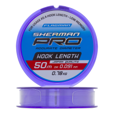 Леска монофильная Flagman Sherman Pro Hook Length 0,091мм 50м (clear)