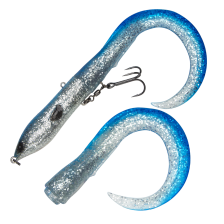 Приманка силиконовая Savage Gear 3D Hard Eel 2+1 17см SS #Blue Silver