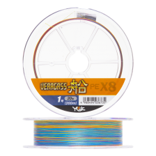 Шнур плетеный YGK Veragass PE X8 Fune #1 0,165мм 200м (multicolor)