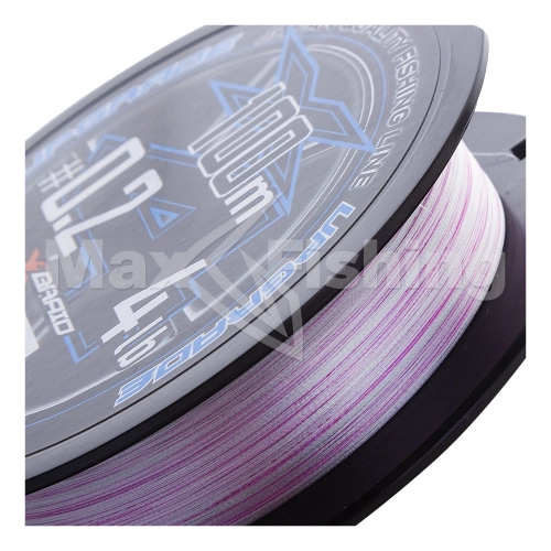 Шнур плетеный YGK X-Braid Upgrade PE X4 #0,2 0,074мм 100м (pink/white) - 3 рис.