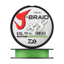 Шнур плетеный Daiwa J-Braid X8E-W/SC + ножницы #0,8 0,10мм 150м (chartreuse)