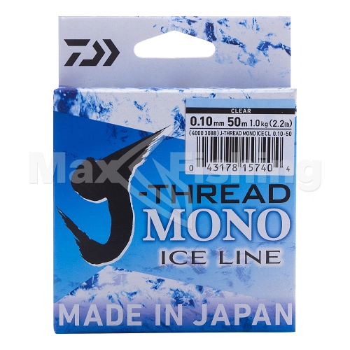 Леска монофильная Daiwa J-Thread Mono Ice Line 0,10мм 50м (clear) - 2 рис.