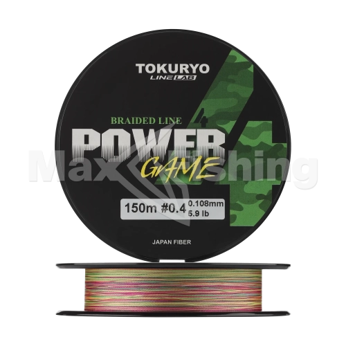 Шнур плетеный Tokuryo Power Game X4 #0,4 0,108мм 150м (5color)