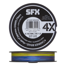 Шнур плетеный Sufix SFX 4X #1,0 0,165мм 300м (multicolor)