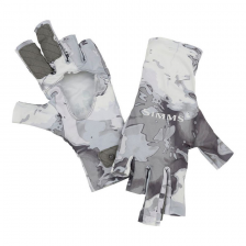 Перчатки Simms SolarFlex SunGlove S Cloud Camo Grey