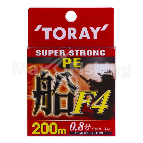 Шнур плетеный Toray Super Strong PE Fune F4 #0,8 200м (multicolor) - 3 рис.