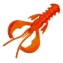 Приманка силиконовая Crazy Fish Nimble 2" F кальмар #15d Fire Orange