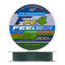 Шнур плетеный Flagman PE Hybrid F4 Feeder 0,12мм 300м (moss green)