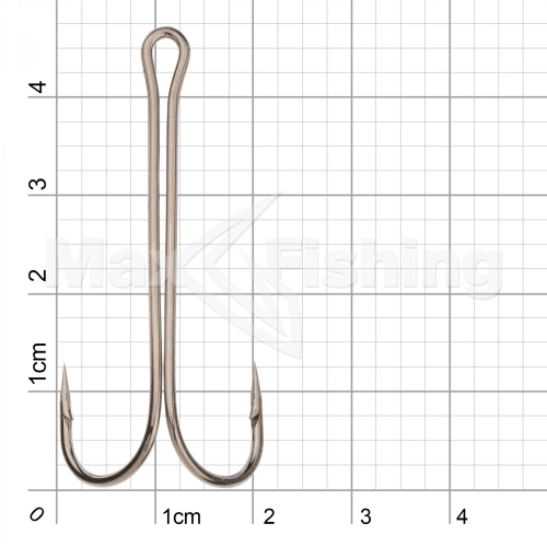 Крючок двойной Jig It M-Long Double Hooks Black Nickel #1/0 (10шт) - 3 рис.