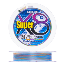 Шнур плетеный Duel Hardcore PE X8 Super #2 0,24мм 300м (5color)