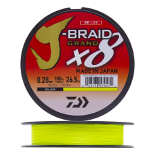 Шнур плетеный Daiwa J-Braid Grand X8 #4,0 0,28мм 135м (yellow)