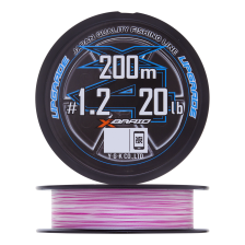 Шнур плетеный YGK X-Braid Upgrade PE X4 #1,2 0,185мм 200м (pink/white)