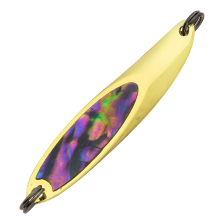 Блесна колеблющаяся Boggy Urizun Spoon Abalone 20гр #Black/Gold