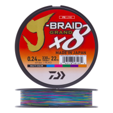 Шнур плетеный Daiwa J-Braid Grand X8E #3 0,24мм 300м (multicolor)